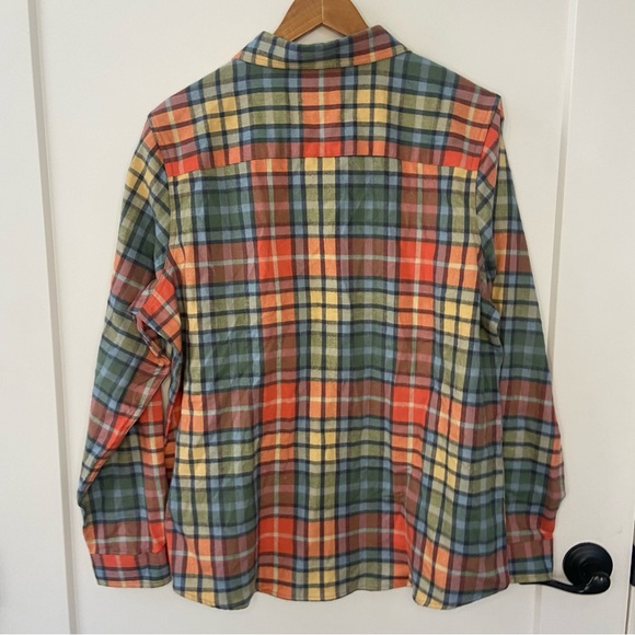L.L.Bean Scotch Plaid Flannel Shirt Washed Buchanan Relaxed Fit Large NWT - Picture 6 of 7